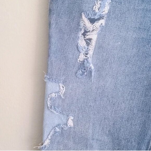 Pilcro and the Letterpress Tilde Blue Distressed Cotton Denim Pants - Size 27 - Picture 6 of 12